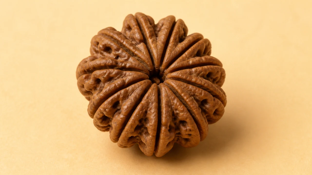 Symbolic AI-generated catalogue illustration of 14 Mukhi Rudraksha