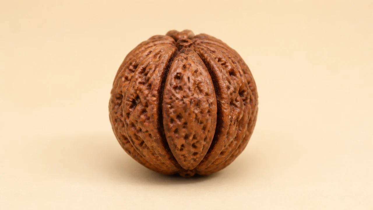 Symbolic AI-generated catalogue illustration of 4 Mukhi Rudraksha